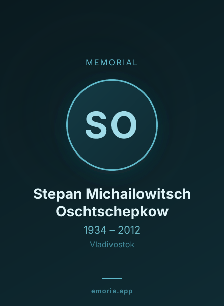 Memorial portrait of Stepan Michailowitsch Oschtschepkow