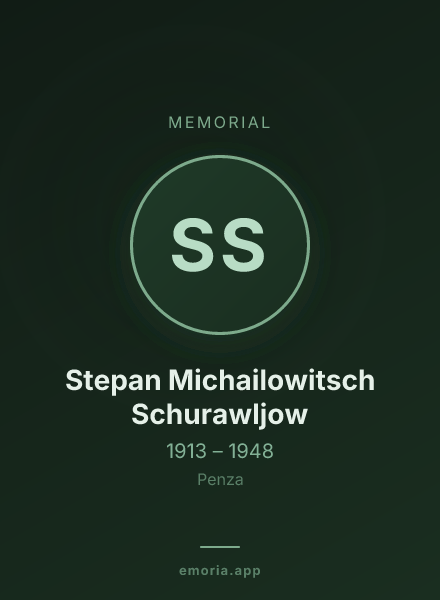 Memorial portrait of Stepan Michailowitsch Schurawljow