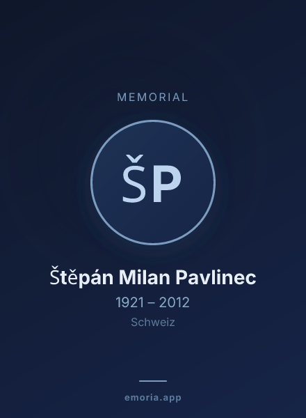 Memorial portrait of Štěpán Milan Pavlinec