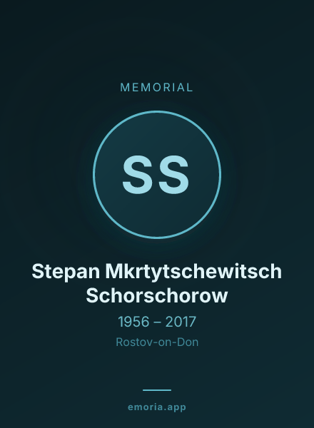 Memorial portrait of Stepan Mkrtytschewitsch Schorschorow