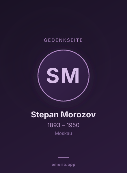 Gedenkportrait von Stepan Morozov