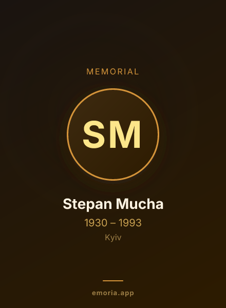 Memorial portrait of Stepan Mucha