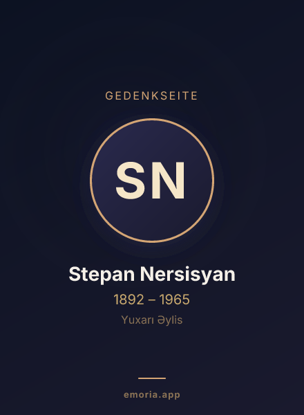 Gedenkportrait von Stepan Nersisyan