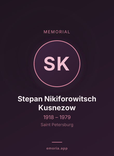Memorial portrait of Stepan Nikiforowitsch Kusnezow