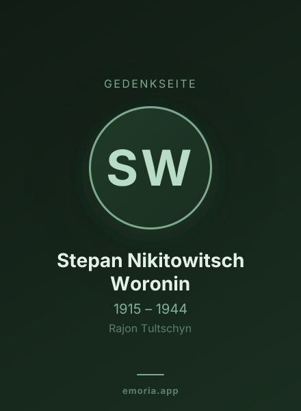 Gedenkportrait von Stepan Nikitowitsch Woronin