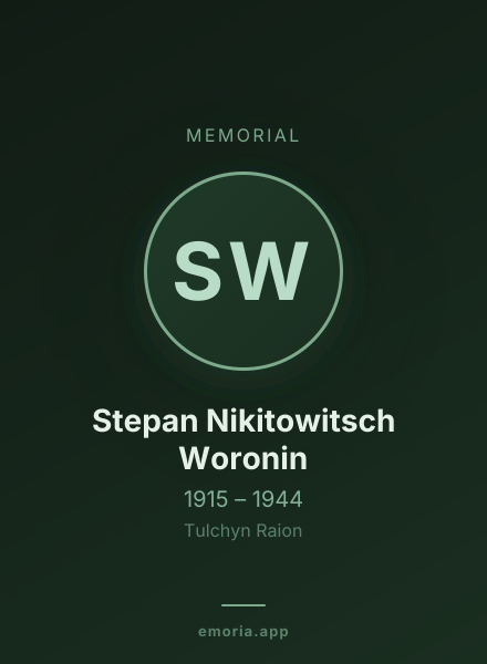 Memorial portrait of Stepan Nikitowitsch Woronin