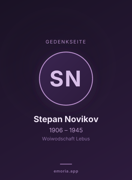 Gedenkportrait von Stepan Novikov
