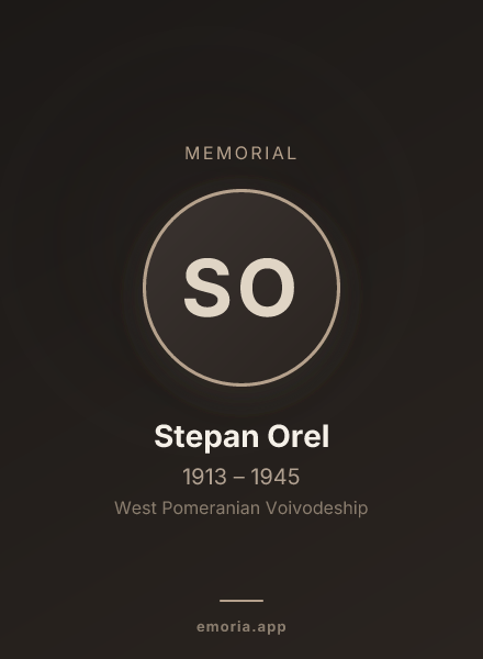 Memorial portrait of Stepan Orel