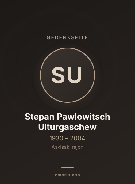 Gedenkportrait von Stepan Pawlowitsch Ulturgaschew