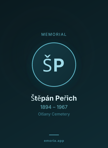 Memorial portrait of Štěpán Peřich