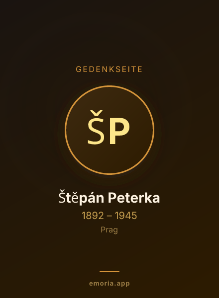 Gedenkportrait von Štěpán Peterka