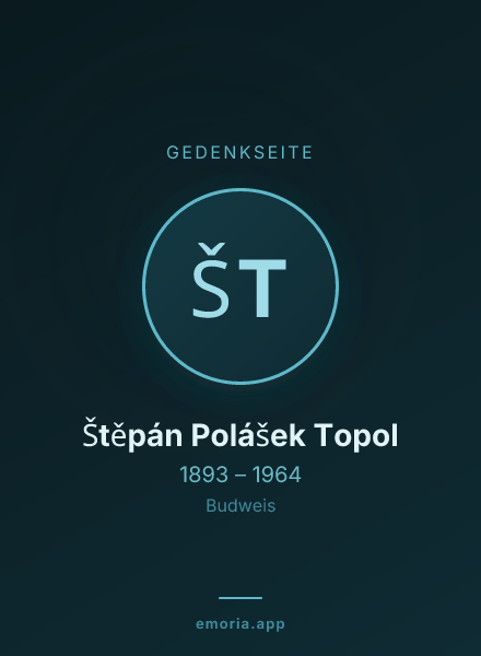 Gedenkportrait von Štěpán Polášek Topol
