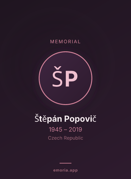 Memorial portrait of Štěpán Popovič