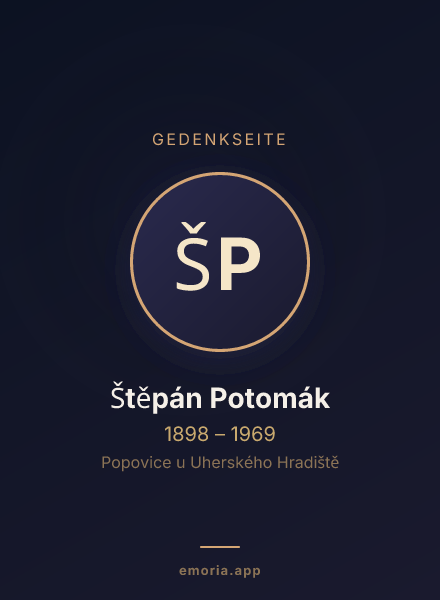 Gedenkportrait von Štěpán Potomák