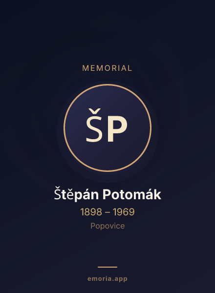 Memorial portrait of Štěpán Potomák