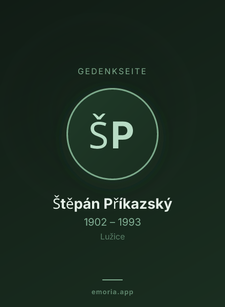Gedenkportrait von Štěpán Příkazský