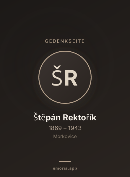 Gedenkportrait von Štěpán Rektořík