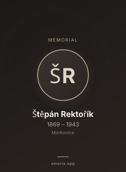 Memorial portrait of Štěpán Rektořík