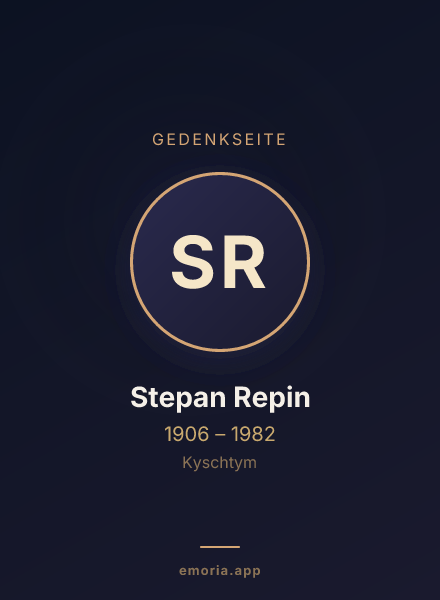 Gedenkportrait von Stepan Repin