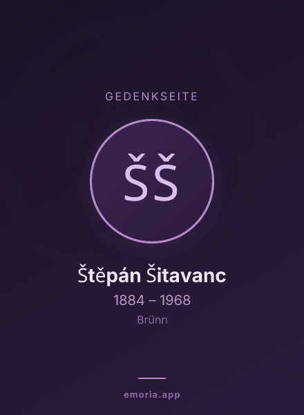 Gedenkportrait von Štěpán Šitavanc
