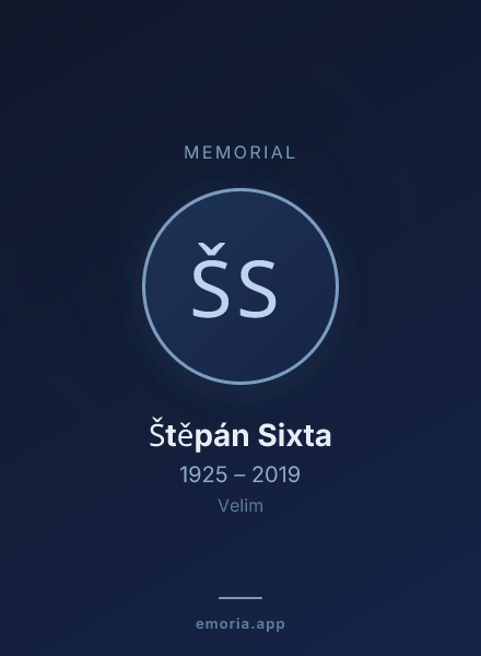 Memorial portrait of Štěpán Sixta