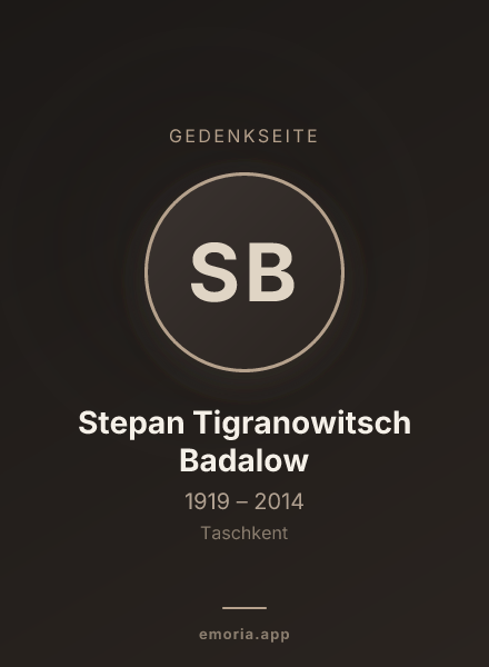 Gedenkportrait von Stepan Tigranowitsch Badalow