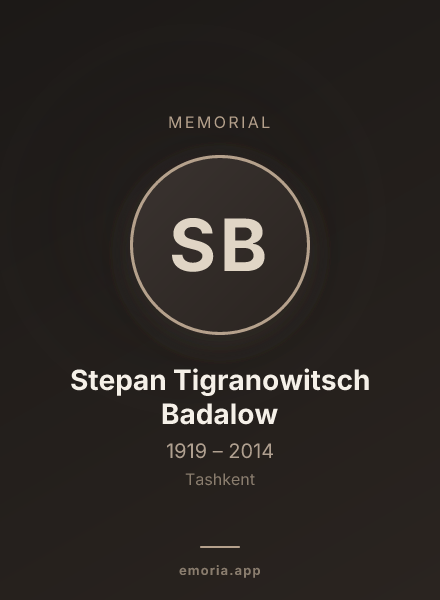 Memorial portrait of Stepan Tigranowitsch Badalow
