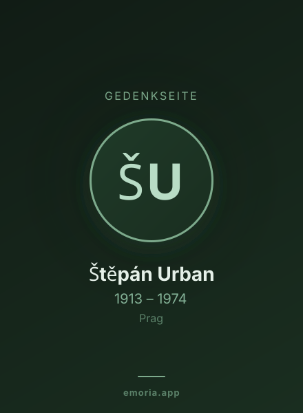 Gedenkportrait von Štěpán Urban