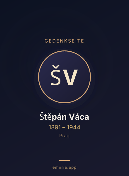 Gedenkportrait von Štěpán Váca