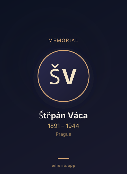 Memorial portrait of Štěpán Váca