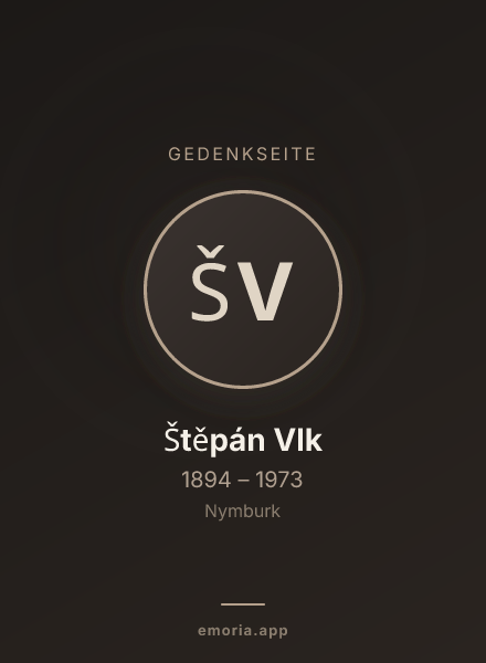 Gedenkportrait von Štěpán Vlk