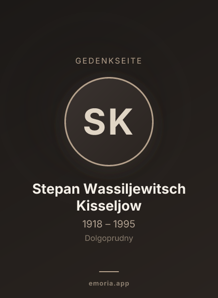 Gedenkportrait von Stepan Wassiljewitsch Kisseljow