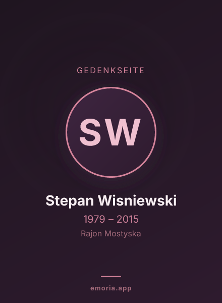 Gedenkportrait von Stepan Wisniewski