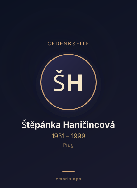 Gedenkportrait von Štěpánka Haničincová