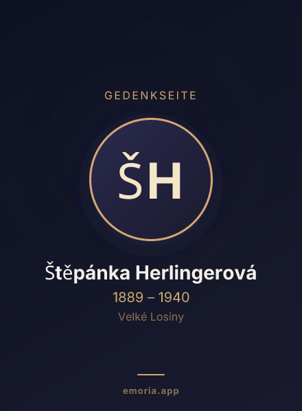 Gedenkportrait von Štěpánka Herlingerová