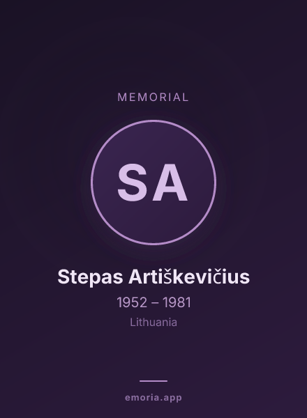 Memorial portrait of Stepas Artiškevičius