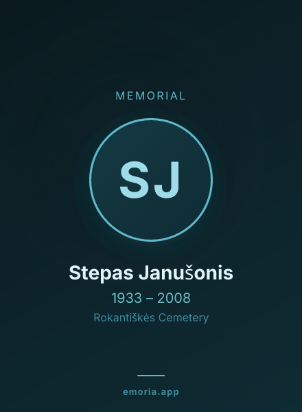 Memorial portrait of Stepas Janušonis