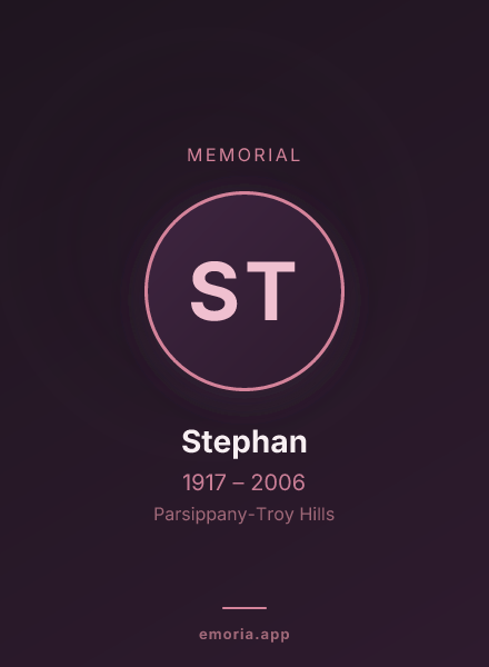 Memorial portrait of Stephan