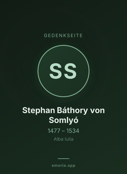 Gedenkportrait von Stephan Báthory von Somlyó