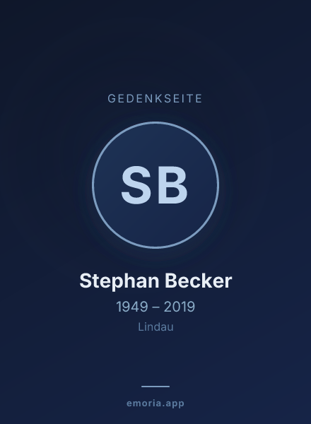 Gedenkportrait von Stephan Becker