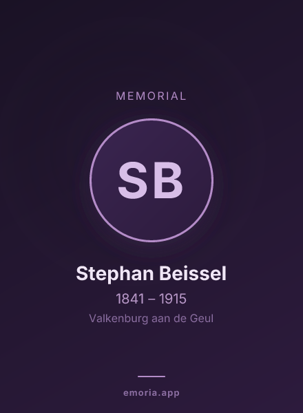 Memorial portrait of Stephan Beissel