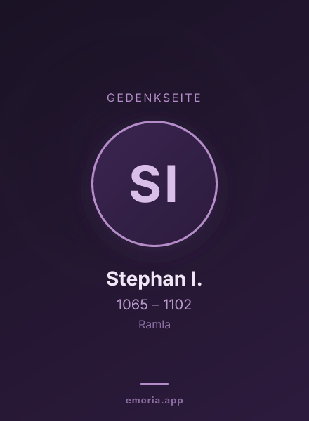 Gedenkportrait von Stephan I.