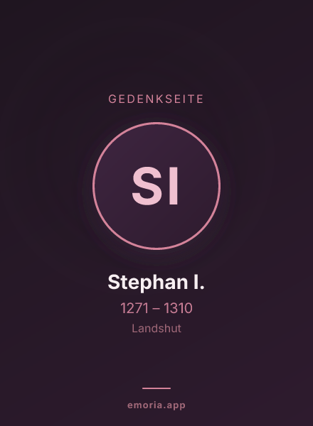 Gedenkportrait von Stephan I.