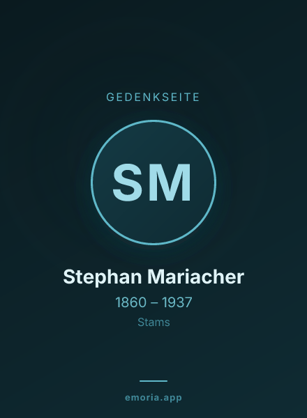 Gedenkportrait von Stephan Mariacher