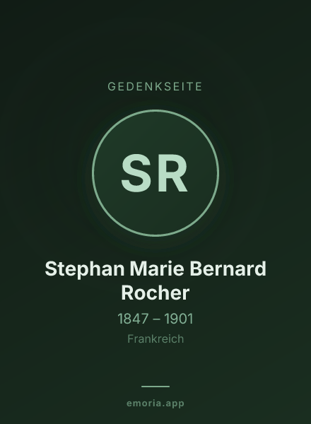 Gedenkportrait von Stephan Marie Bernard Rocher