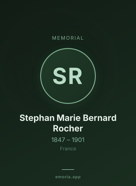 Memorial portrait of Stephan Marie Bernard Rocher