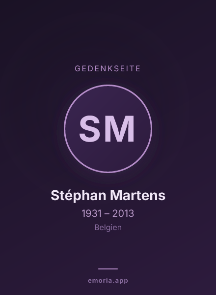 Gedenkportrait von Stéphan Martens