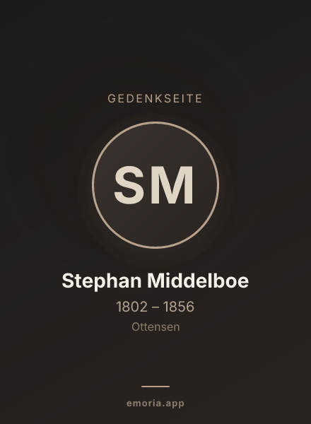 Gedenkportrait von Stephan Middelboe