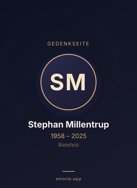 Gedenkportrait von Stephan Millentrup