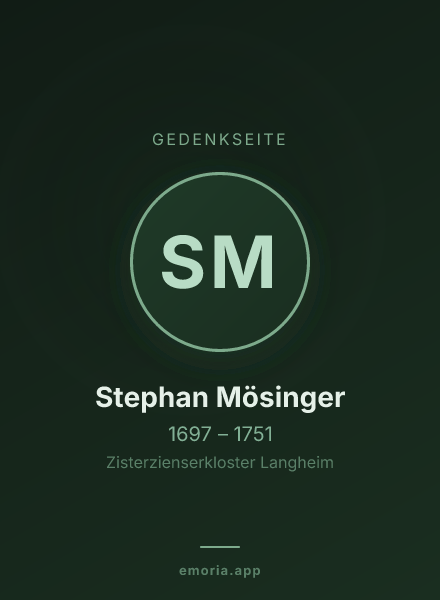 Gedenkportrait von Stephan Mösinger